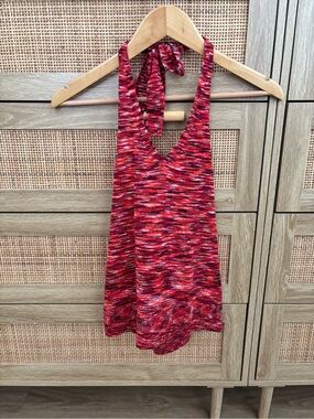 LOFT Multicolor Red Striped Knit Top